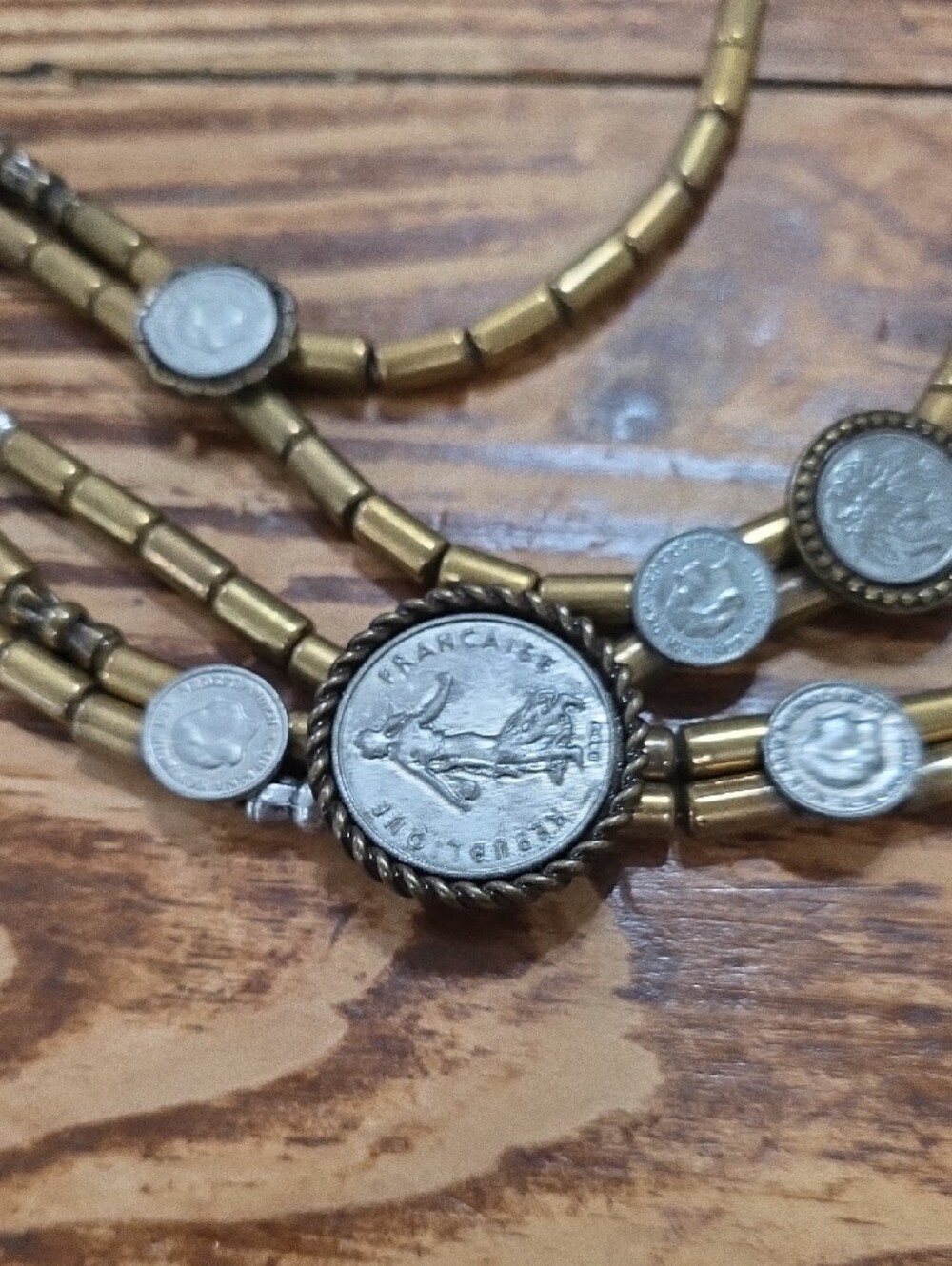 Chico's Gold-Tone Layered Coin Strand Necklace - Picture 3 of 8
